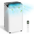 DOMANKI 14000 BTU portable air conditioner with remote control, digital display, 700 square feet range, white